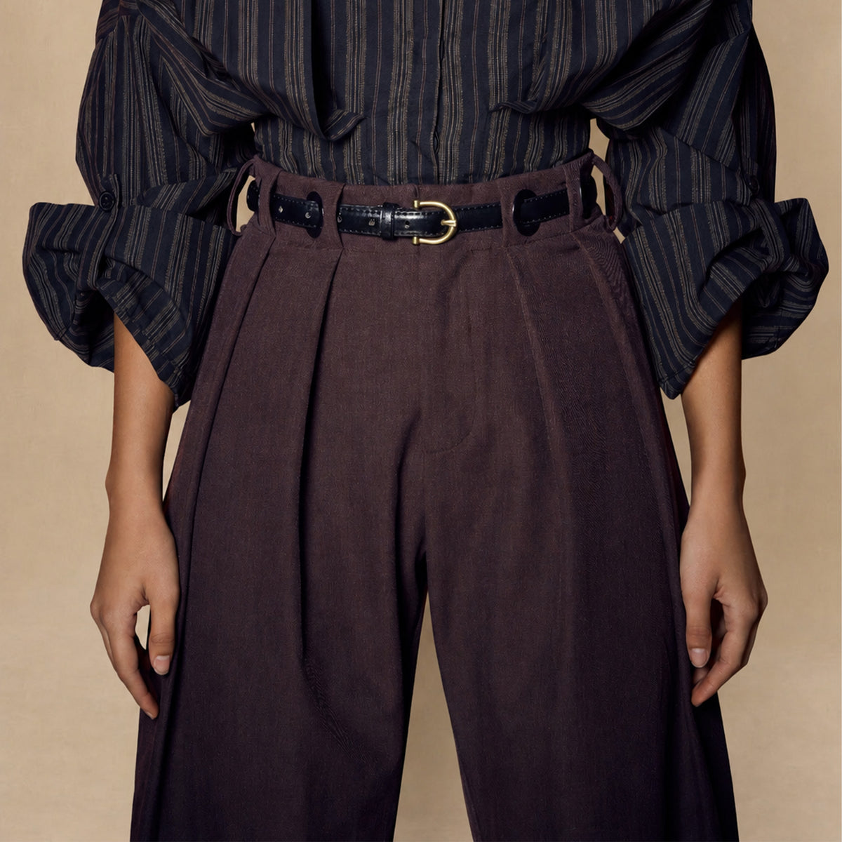 Wide-Leg Tailored Trousers