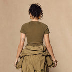 FRAME bodysutie in olive green