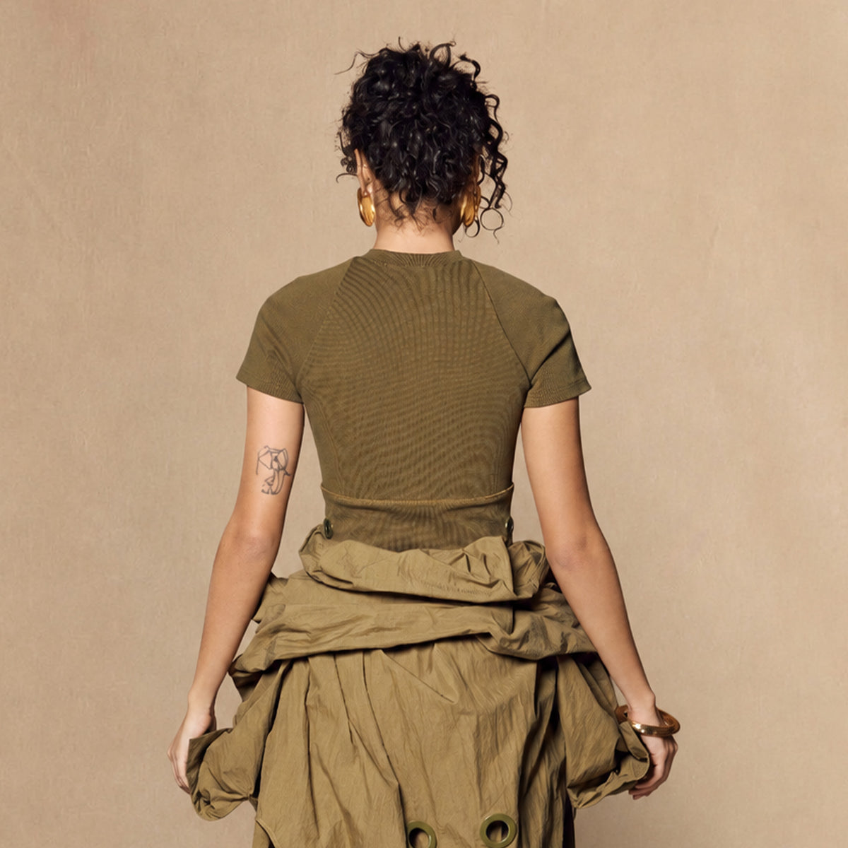 FRAME bodysutie in olive green