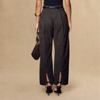 Textured Wide-Leg Trousers
