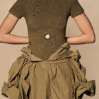 FRAME bodysutie in olive green