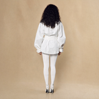 Double ShirtDress in white with sleeves belt