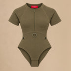 FRAME bodysutie in olive green