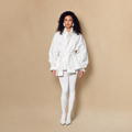 Double ShirtDress in white with sleeves belt