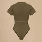 FRAME bodysutie in olive green