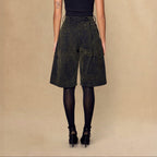 Printed Wide-Leg Jorts