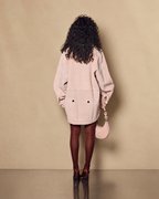 Genuine leather oversized shirt